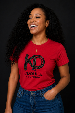 K'Douiee -Official Unisex Adult Tee "Light Cotton" Red